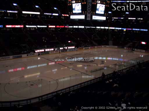 Seat view from section 225 at the Canadian Tire Centre, home of the Ottawa Senators
