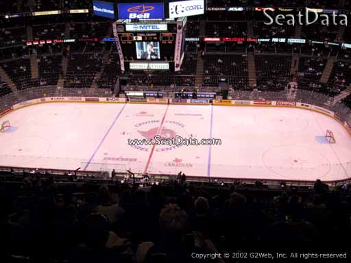 Seat view from section 321 at the Canadian Tire Centre, home of the Ottawa Senators