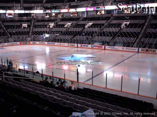 Seat view from section 128 at the SAP Center at San Jose, home of the San Jose Sharks
