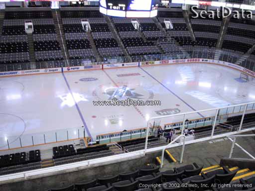 Seat view from section 202 at the SAP Center at San Jose, home of the San Jose Sharks
