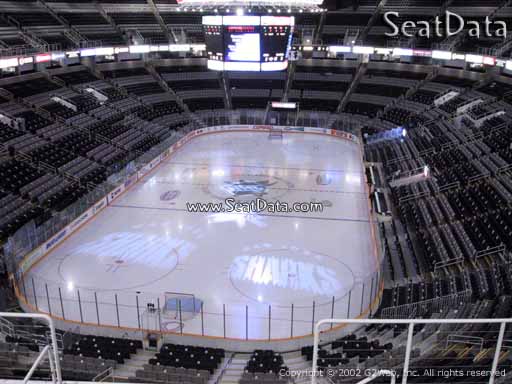 Seat view from section 207 at the SAP Center at San Jose, home of the San Jose Sharks