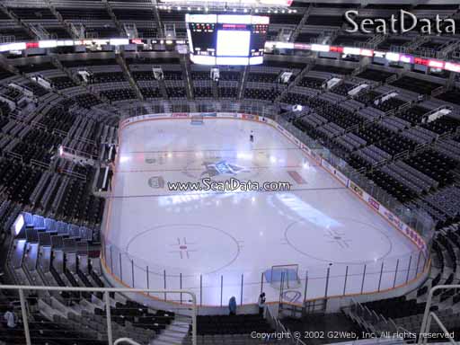 Seat view from section 223 at the SAP Center at San Jose, home of the San Jose Sharks