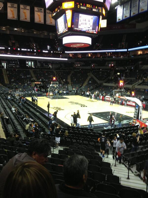 Seat view from Section 118 at the AT&T Center, home of the San Antonio Spurs