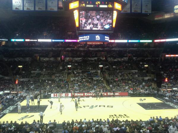 Seat view from Section 122 at the AT&T Center, home of the San Antonio Spurs