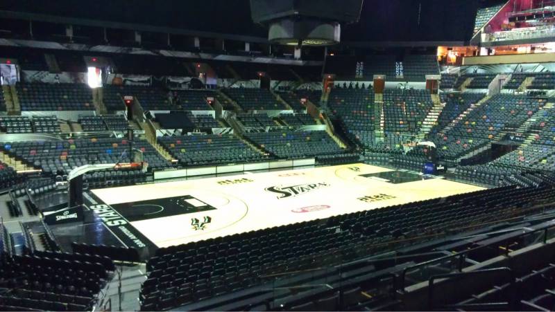 Seat view from Section 124 at the AT&T Center, home of the San Antonio Spurs