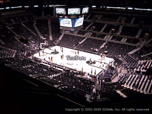Seat view from Section 205 at the AT&T Center, home of the San Antonio Spurs