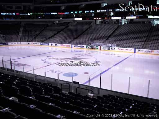 Seat view from section 117 at the American Airlines Center, home of the Dallas Stars