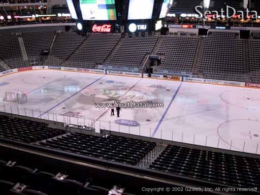 Seat view from section 207 at the American Airlines Center, home of the Dallas Stars
