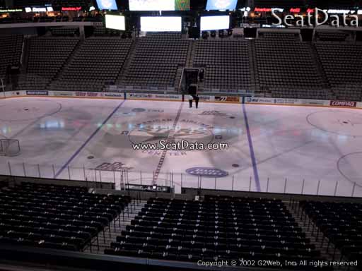 Seat view from section 208 at the American Airlines Center, home of the Dallas Stars