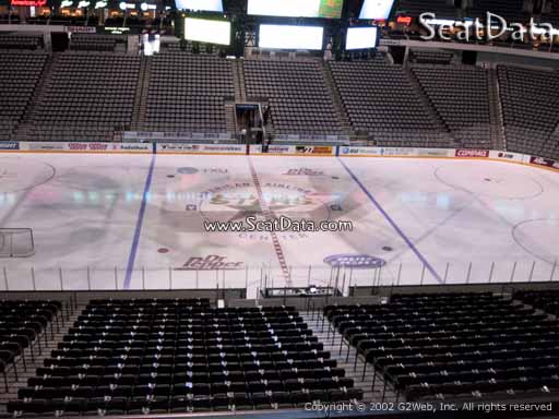 Seat view from section 209 at the American Airlines Center, home of the Dallas Stars