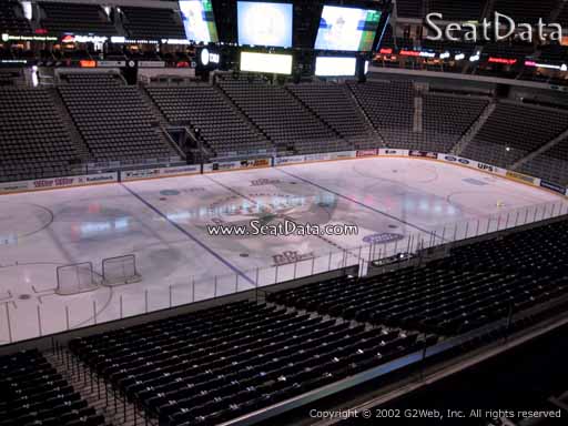 Seat view from section 211 at the American Airlines Center, home of the Dallas Stars