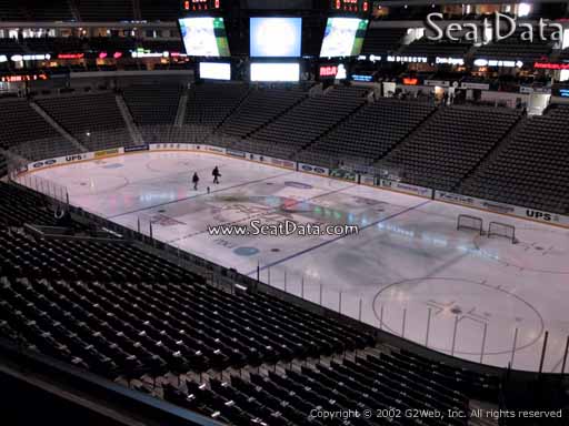 Seat view from section 214 at the American Airlines Center, home of the Dallas Stars