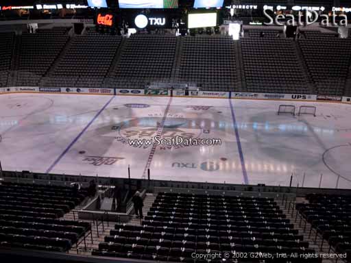 Seat view from section 217 at the American Airlines Center, home of the Dallas Stars