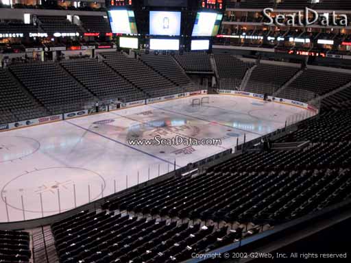 Seat view from section 221 at the American Airlines Center, home of the Dallas Stars