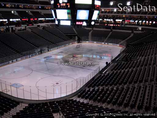 Seat view from section 223 at the American Airlines Center, home of the Dallas Stars
