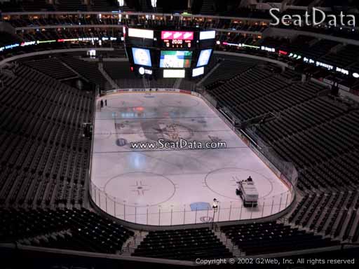 Seat view from section 302 at the American Airlines Center, home of the Dallas Stars