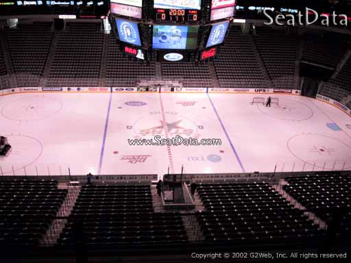 Seat view from section 327 at the American Airlines Center, home of the Dallas Stars