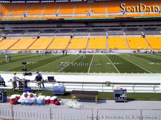 Seat view from section 111 at Heinz Field, home of the Pittsburgh Steelers