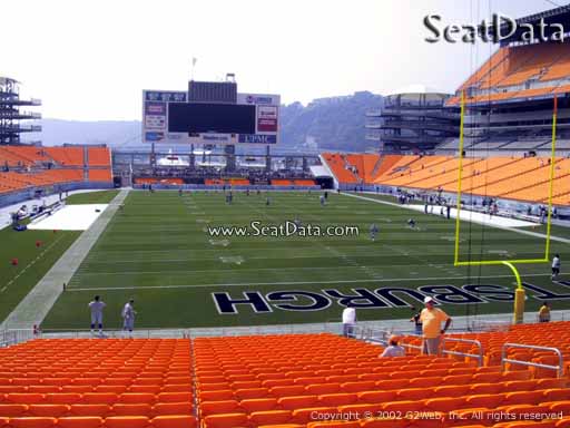 Seat view from section 121 at Heinz Field, home of the Pittsburgh Steelers