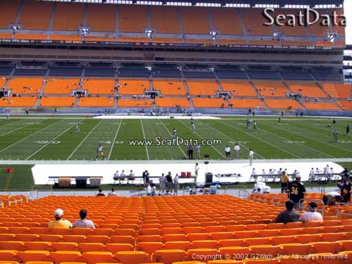 Seat view from section 134 at Heinz Field, home of the Pittsburgh Steelers