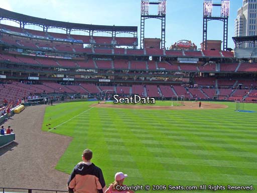 Seat view from section 128 at Busch Stadium, home of the St. Louis Cardinals