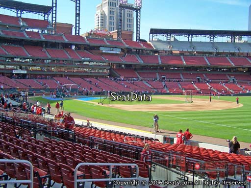 Seat view from section 136 at Busch Stadium, home of the St. Louis Cardinals