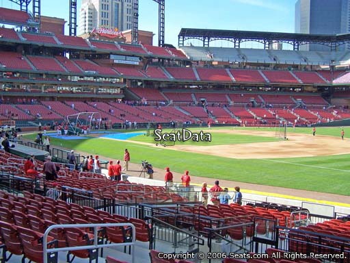 Seat view from section 138 at Busch Stadium, home of the St. Louis Cardinals