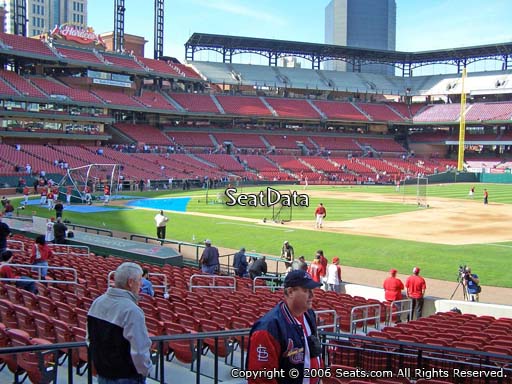 Seat view from section 140 at Busch Stadium, home of the St. Louis Cardinals