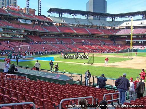 Seat view from section 141 at Busch Stadium, home of the St. Louis Cardinals