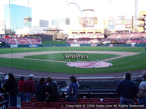 Seat view from section 151 at Busch Stadium, home of the St. Louis Cardinals