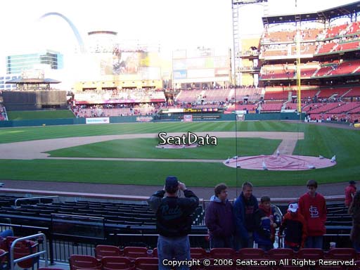 Seat view from section 153 at Busch Stadium, home of the St. Louis Cardinals