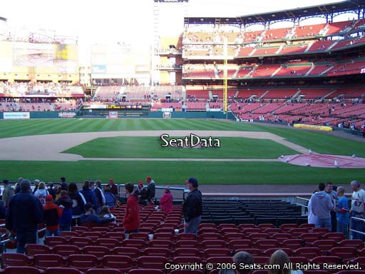 Seat view from section 155 at Busch Stadium, home of the St. Louis Cardinals
