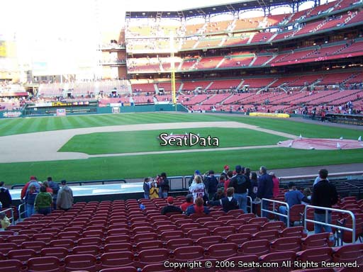 Seat view from section 156 at Busch Stadium, home of the St. Louis Cardinals