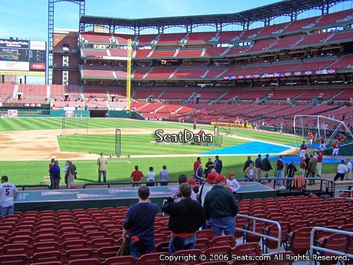 Seat view from section 157 at Busch Stadium, home of the St. Louis Cardinals