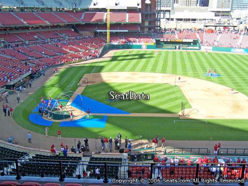 Seat view from section 245 at Busch Stadium, home of the St. Louis Cardinals