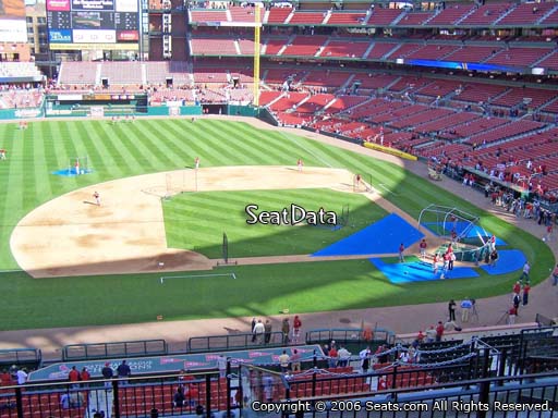 Seat view from section 257 at Busch Stadium, home of the St. Louis Cardinals