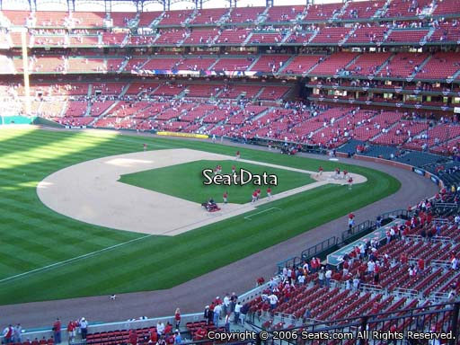 Seat view from section 263 at Busch Stadium, home of the St. Louis Cardinals