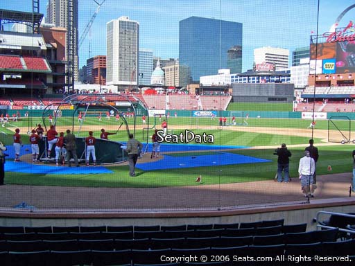 Seat view from section 3 at Busch Stadium, home of the St. Louis Cardinals