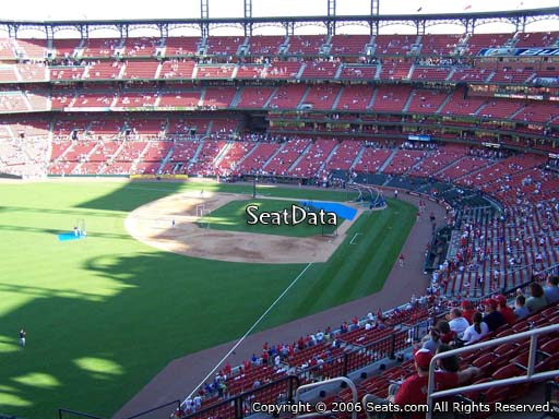Seat view from section 369 at Busch Stadium, home of the St. Louis Cardinals
