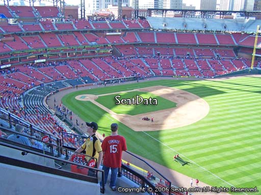 Seat view from section 434 at Busch Stadium, home of the St. Louis Cardinals