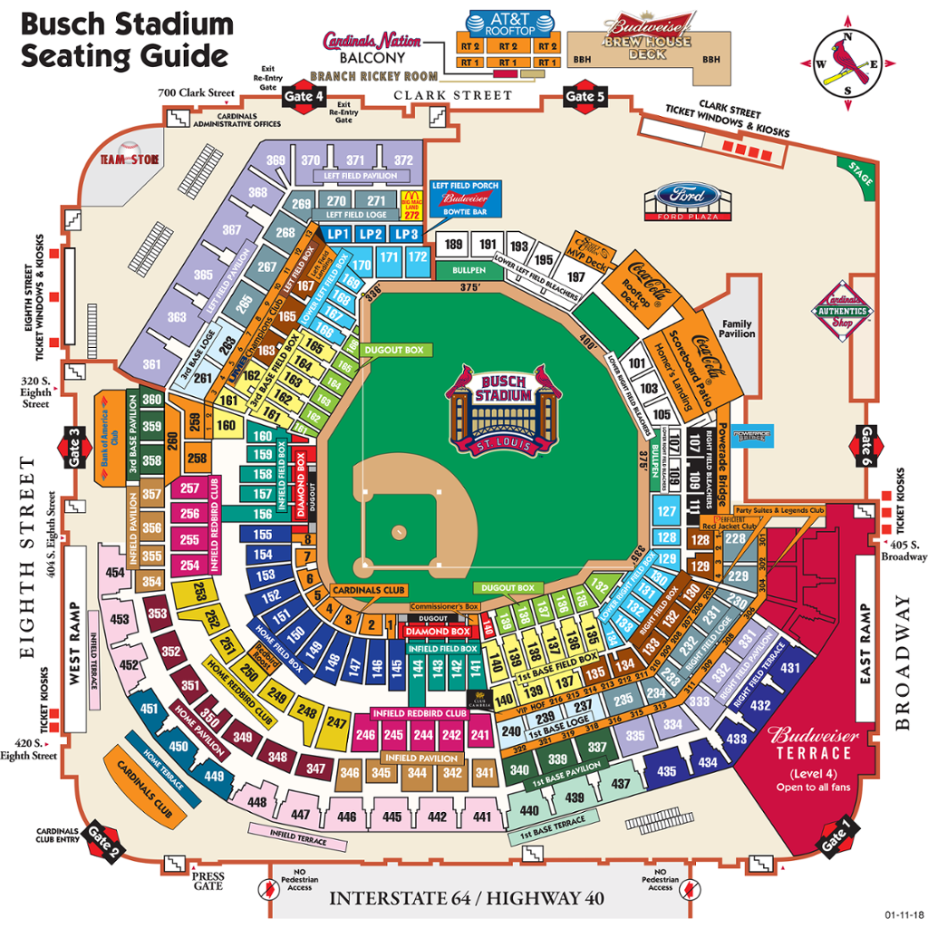 Busch Stadium Seating Chart With Rows And Seats