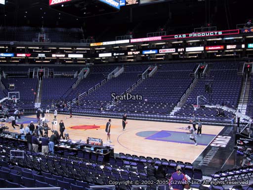 Seat view from section 124 at Talking Stick Resort Arena, home of the Phoenix Suns