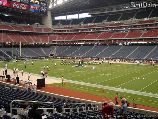 Seat view from section 103 at NRG Stadium, home of the Houston Texans