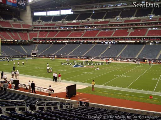 Seat view from section 104 at NRG Stadium, home of the Houston Texans