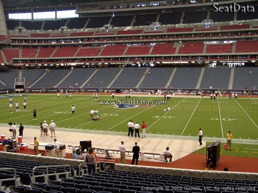 Seat view from section 105 at NRG Stadium, home of the Houston Texans