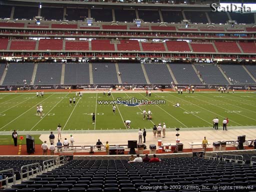 Seat view from section 107 at NRG Stadium, home of the Houston Texans