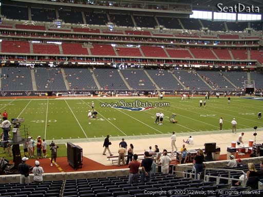 Seat view from section 108 at NRG Stadium, home of the Houston Texans