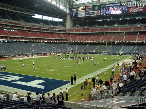Seat view from section 113 at NRG Stadium, home of the Houston Texans
