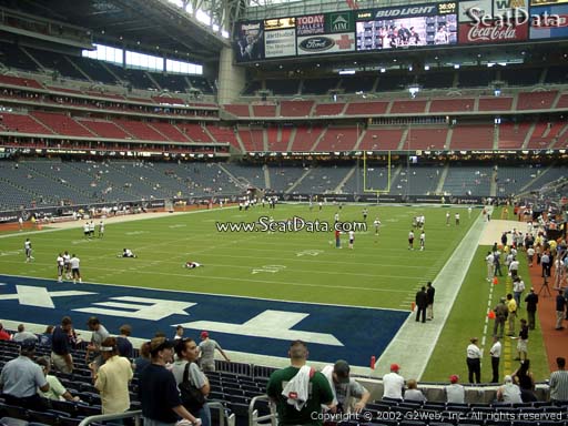 Seat view from section 114 at NRG Stadium, home of the Houston Texans