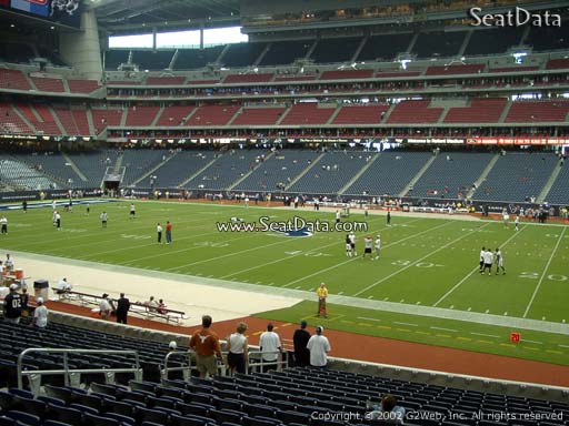 Seat view from section 124 at NRG Stadium, home of the Houston Texans